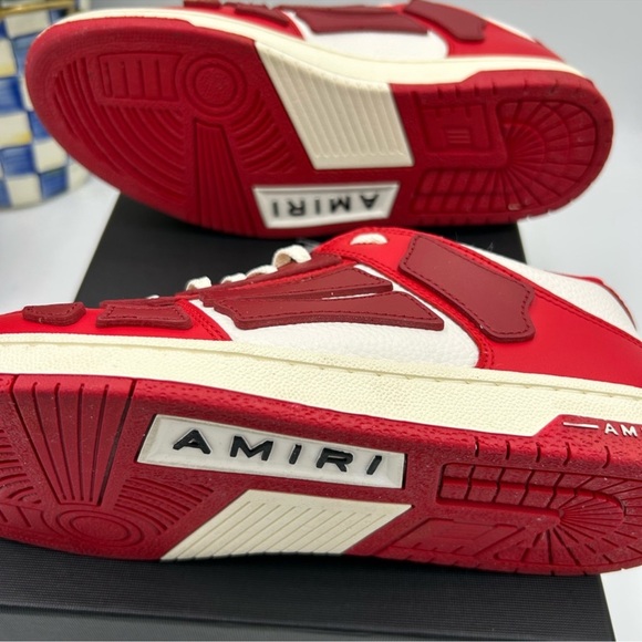 Men’s Amiri skel low top leather sneakers size 42. Worn once pristine. - Picture 8 of 11